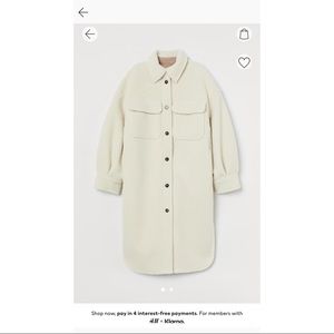 H&M Faux Shearling Long Coat